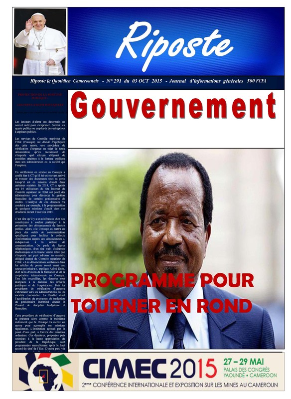 NOUVEAU GOUVERNEMENT DE PAUL BIYA